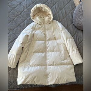 Zara gently worn hooded puffer coat